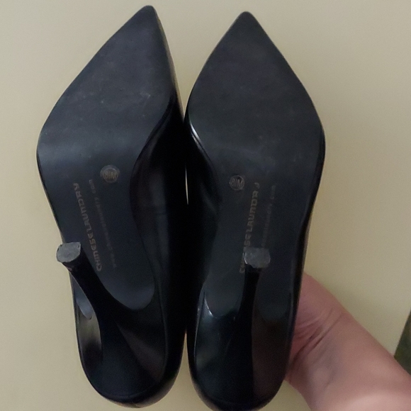 Chinese Laundry sz 8.5M Leather Black Stillettos - Picture 5 of 7